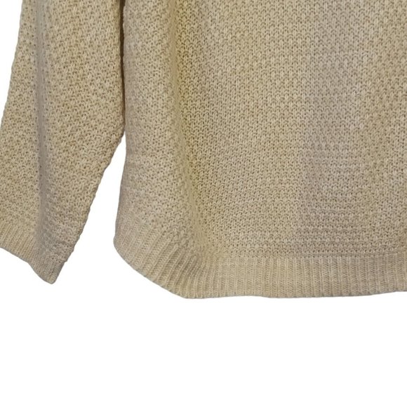 Croft & Barrow Cable Yoke Sweater Petite XXL PXXL Oatmeal/Tan NWT - Picture 2 of 7
